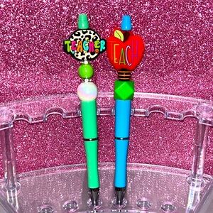 Hand Crafted Teacher beaded pens
